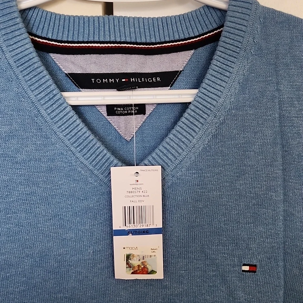 NWT Tommy Hilfiger Size XL Baby Blue Vest - Picture 2 of 4